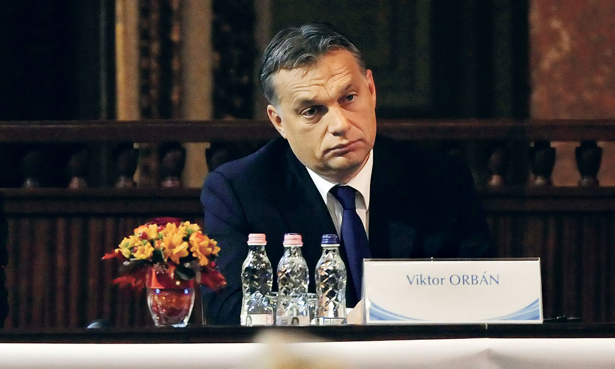 Orbán Viktor az Akadémia székházában a Tudományos Világfórum tegnapi megnyitóján 