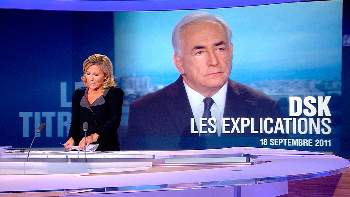 Strauss-Kahn első nyilvános megjelenése a francia televízióban májusi letartóztatása óta