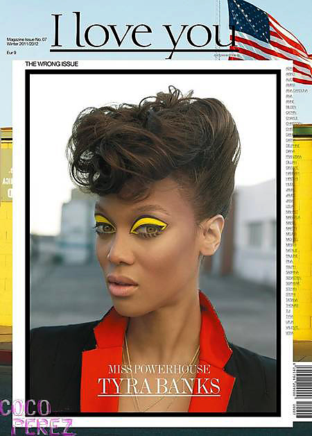 Tyra Banks az 'I love you' magazin címlapján