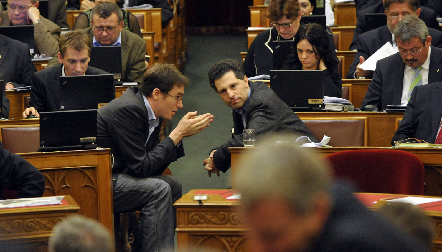 Karácsony Gergely és Schiffer András a parlament tavaszi ülésszakán