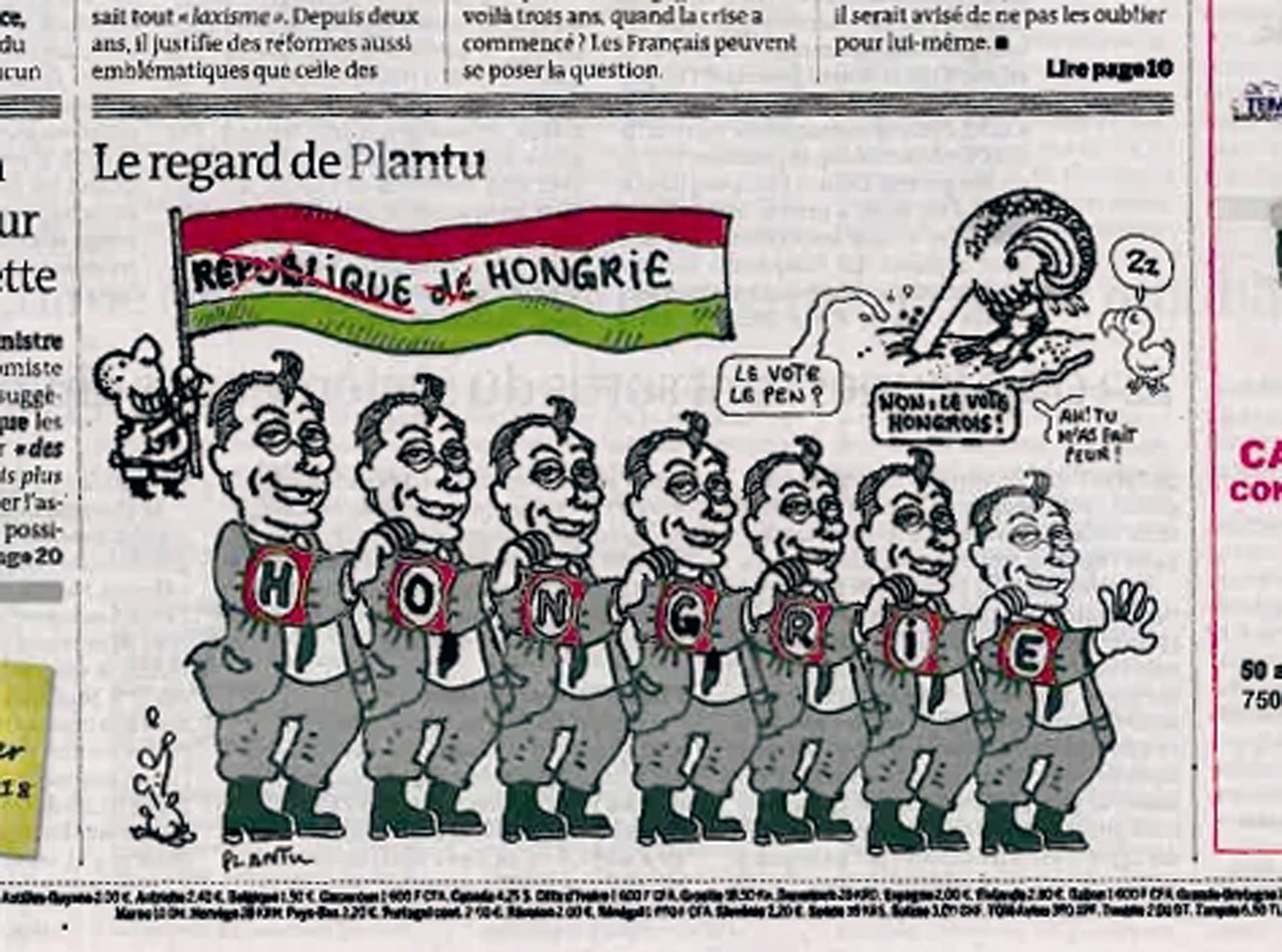Ez a magyar voks - a Le Monde karikatúrája