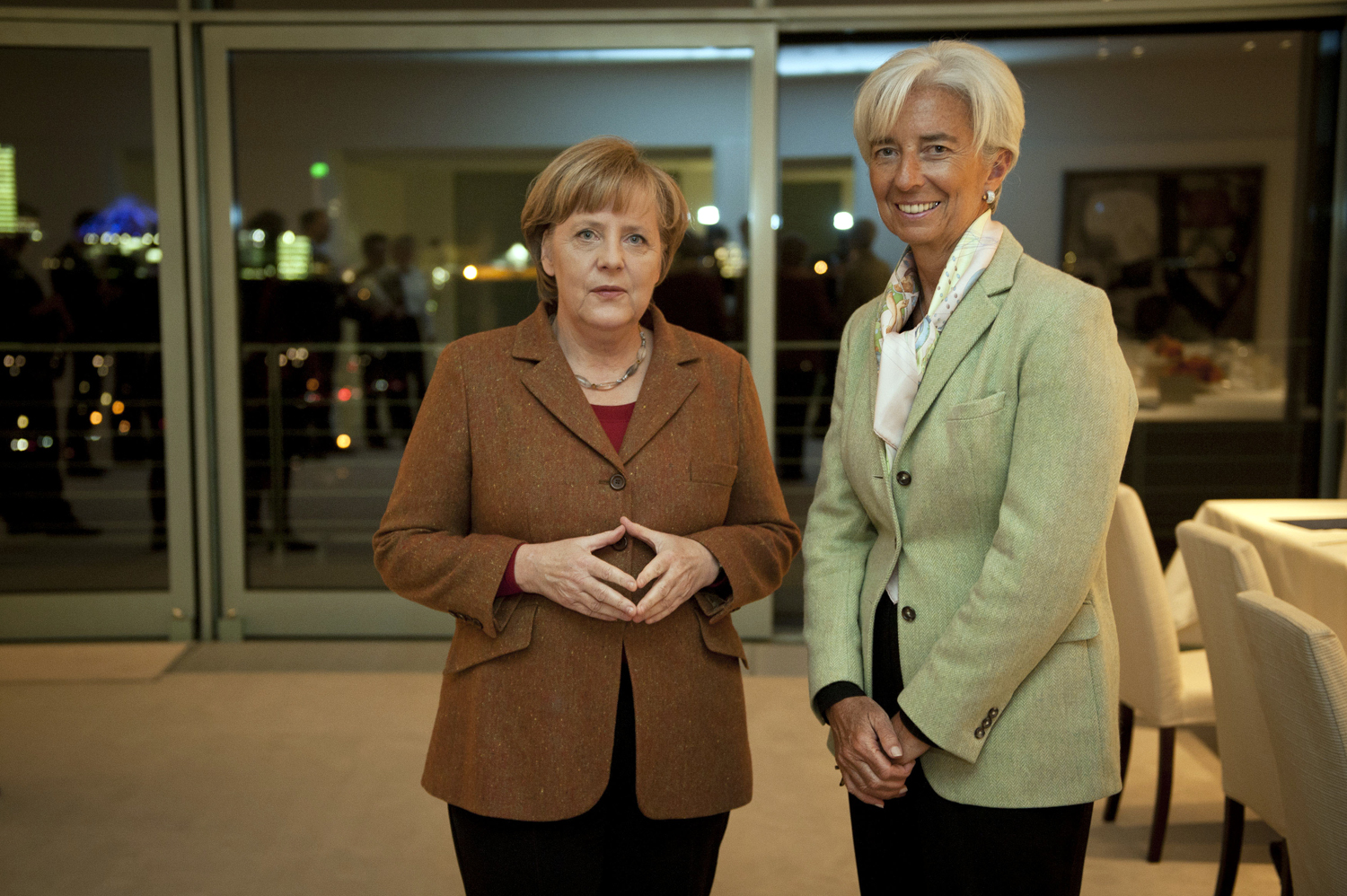 Angela Merkel és Christine Lagarde a német kancellárián 2012. január 10-én