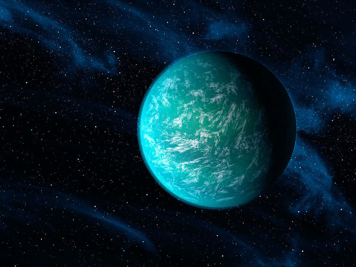 An artist's illustration of Kepler-22b, a planet known to comfortably circle in the habitable zone of a sun-like star, is seen in this undated handout picture released by NASA, December 5, 2011. Kepler-22b, the most Earth-like planet ever discovered 