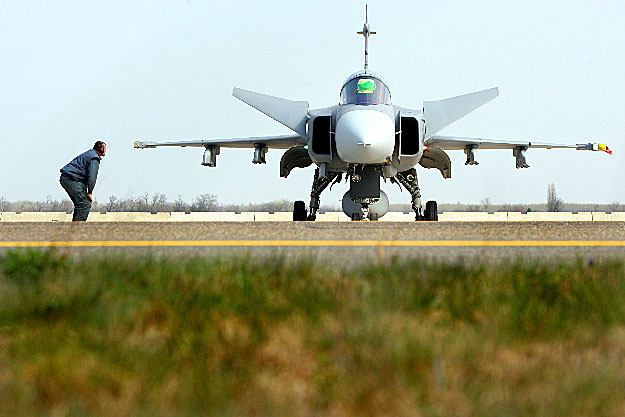 Gripen vadászgép Kecskeméten