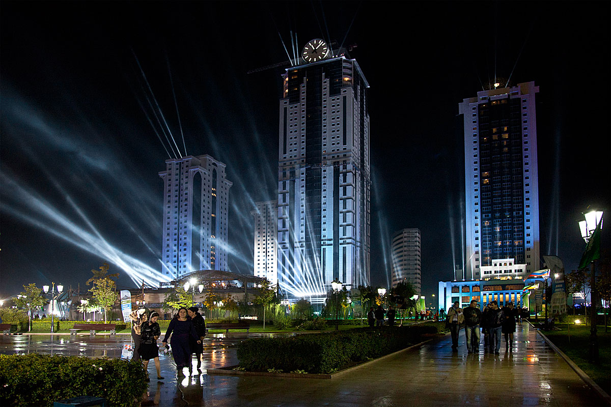 A general view of the new Grozny City residential and commercial complex in the Chechen capital Grozny October 5, 2011. Grozny, largely destroyed during two post-Soviet wars against separatist rebels, has been rebuilt by a Kremlin-backed government l