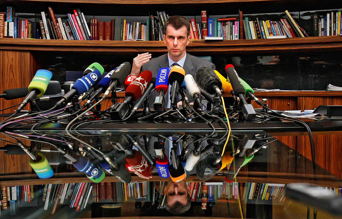 Sajtótájékoztatót tart Prohorov Moszkvában. Búcsút inthet a politikai karriernek