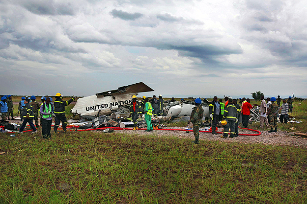 Az ENSZ Kongó felett repülő gépén 33-an tartózkodtak, helyi és külföldi állampolgárok egyaránt