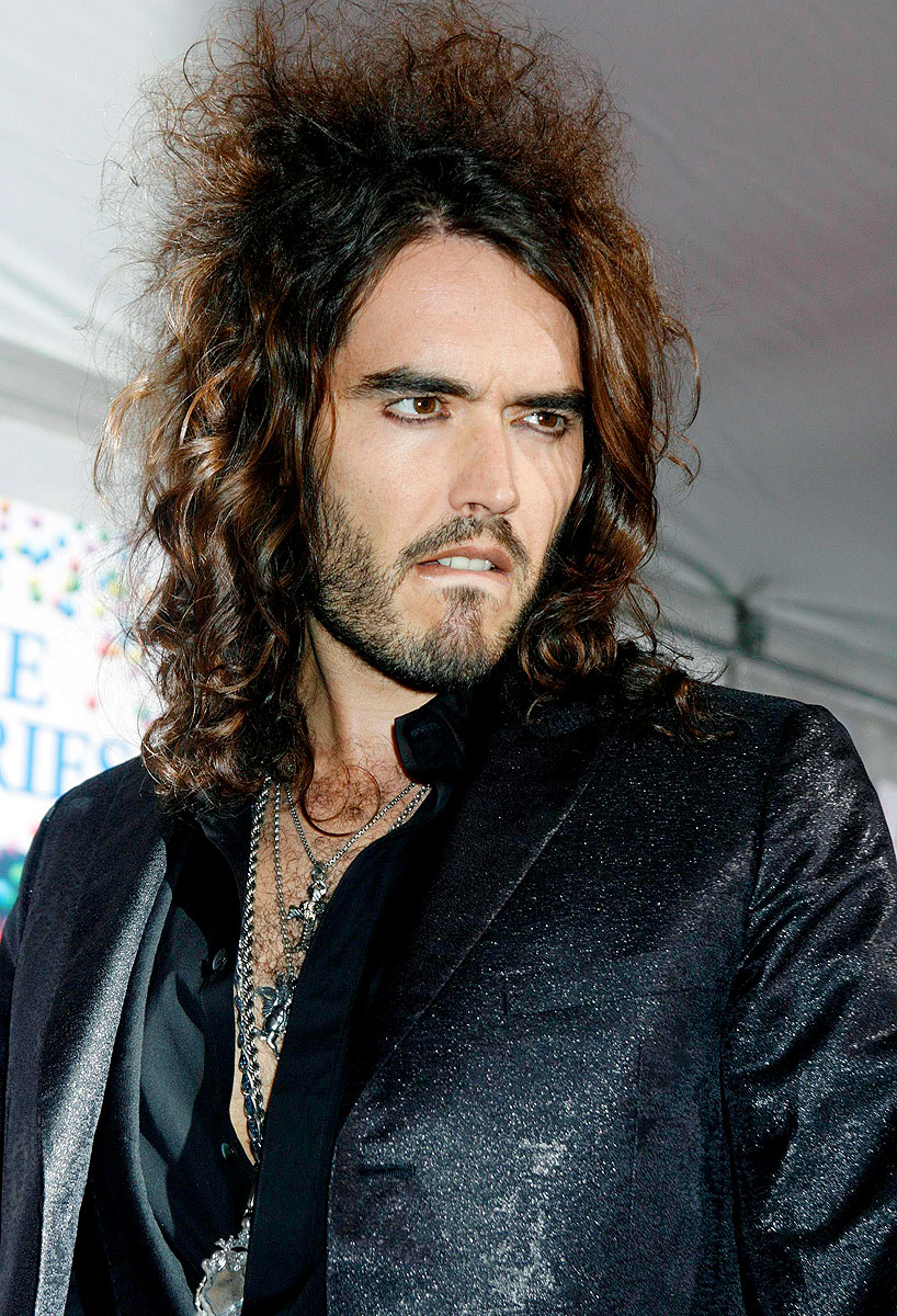 British actor and comedian Russell Brand poses at the premiere of his new film 