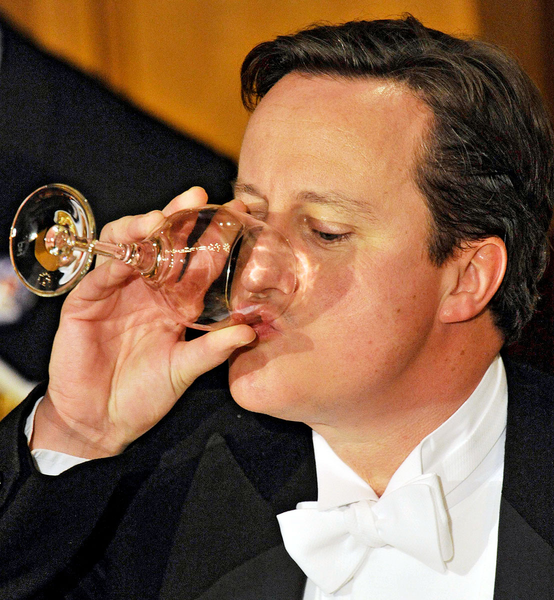 David Cameron brit miniszterelnök a londoni lordmajor tavaly novemberi bankettjén. Vége lehet a pártérdeket szolgáló vacsorázgatásnak