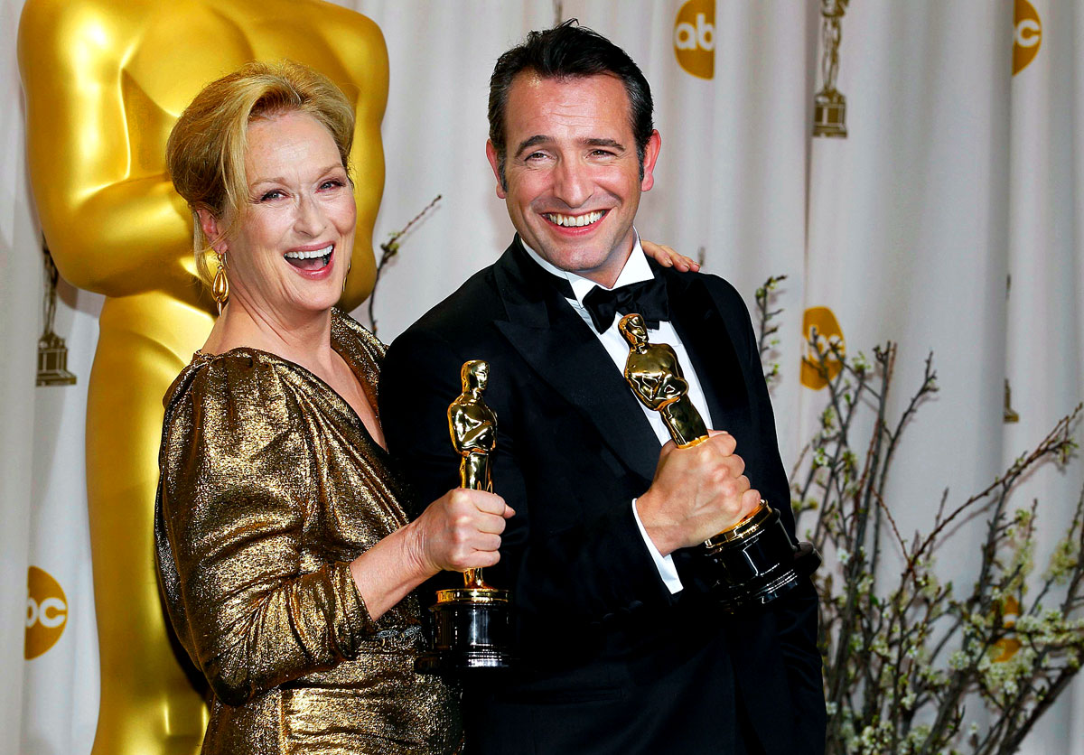 Meryl Streep a gyengécske Vasladynek szerzett dicsőséget, Jean Dujardinnek a filmje is nyert