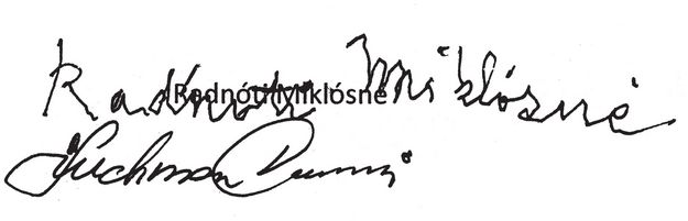 Radnóti Miklós özvegyének aláírása