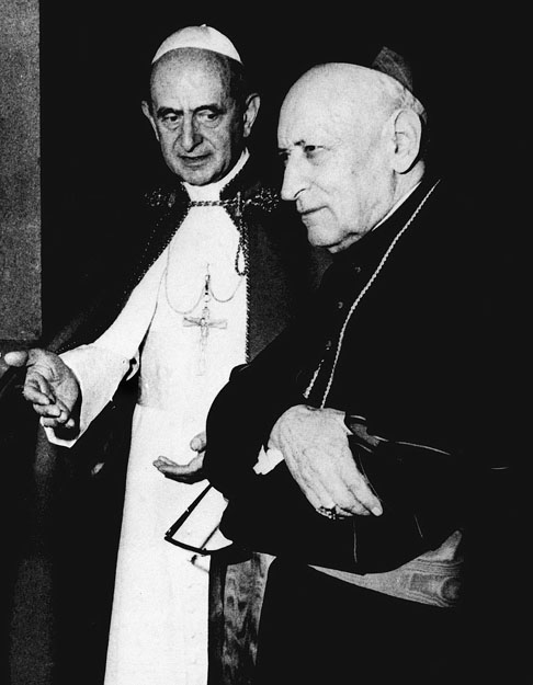 VI. Pál pápa 1971-ben a Vatikánban fogadja Mindszenty Józsefet