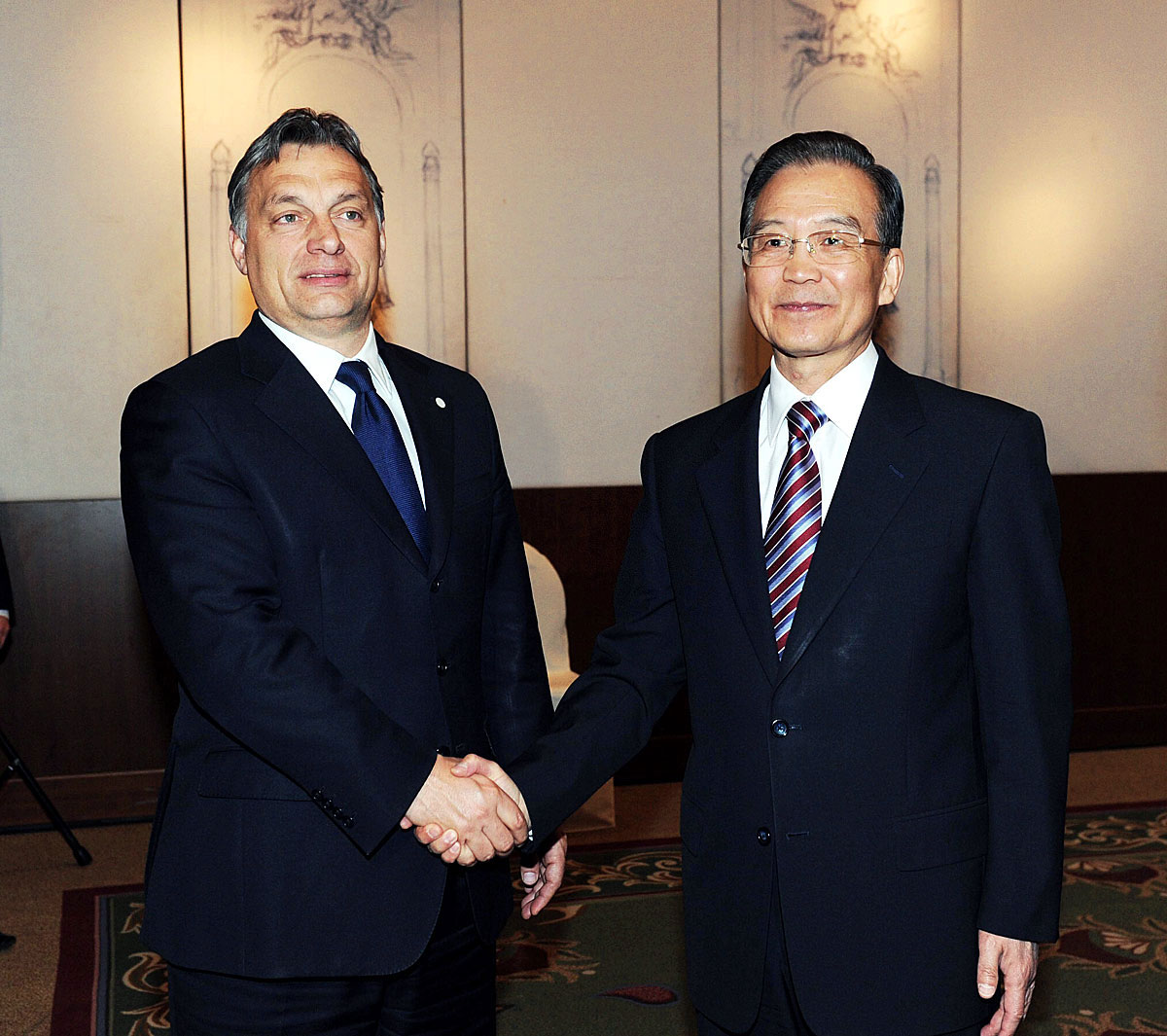 Orbán Viktor és Ven Csia-pao (Wen Jiabao)