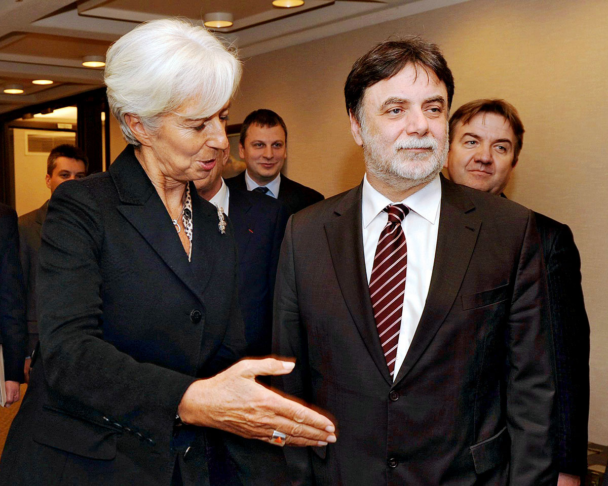 Christine Lagarde IMF-vezérigazgató és Fellegi Tamás miniszter Washingtonban