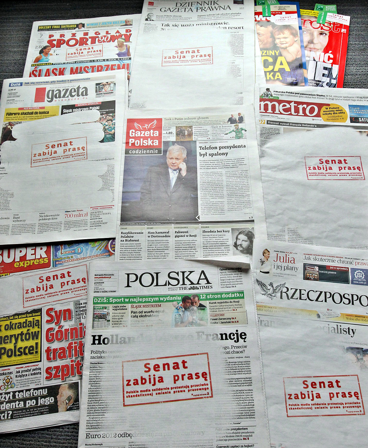 Címlapok hétfőn Lengyelországban. Nem tetszik az üzenőfüzet szerep
