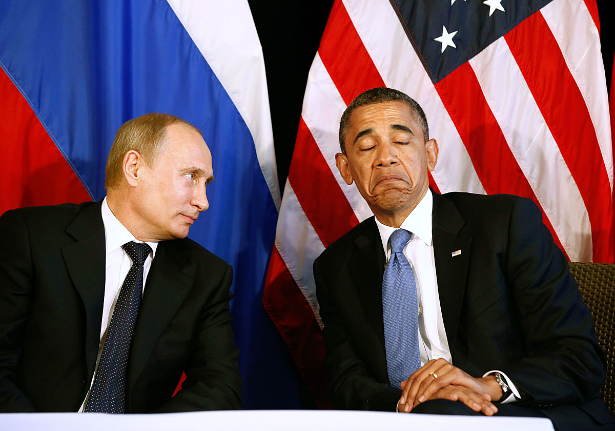 Putyin és Obama a mexikói találkozón. Elodázták a vitát.