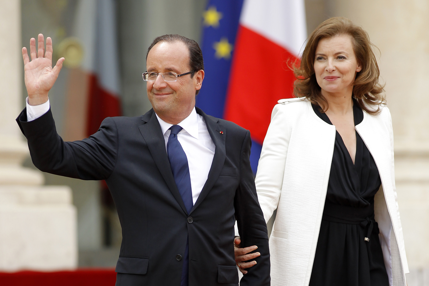 Francois Hollande és élettársa, Valerie Trierweiler
