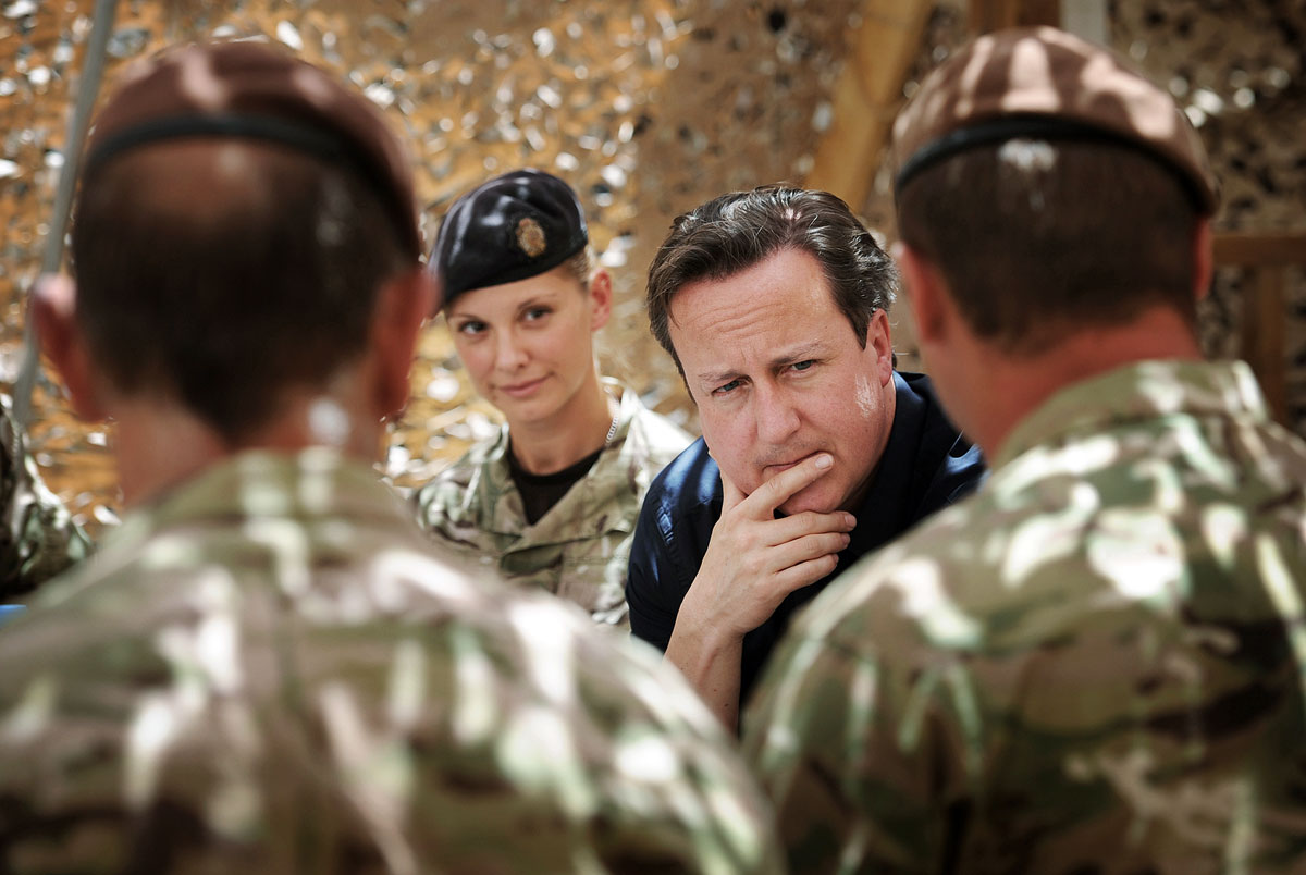 David Cameron a Lashkar Gah-i bázison