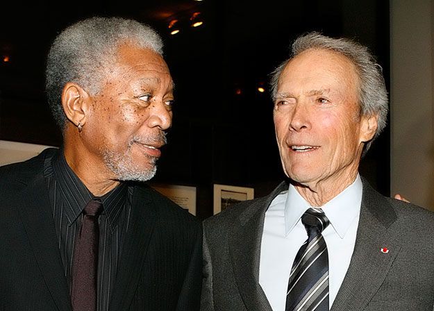 Morgan Freeman és Clint Eastwood egy 2009-es filmpremieren. A politikai hovatartozás nem akadály