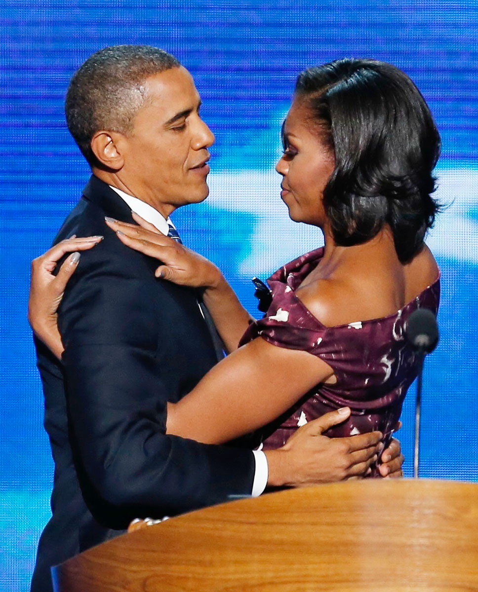 Barack Obama és felesége, Michelle a charlotte-i demokrata konvención