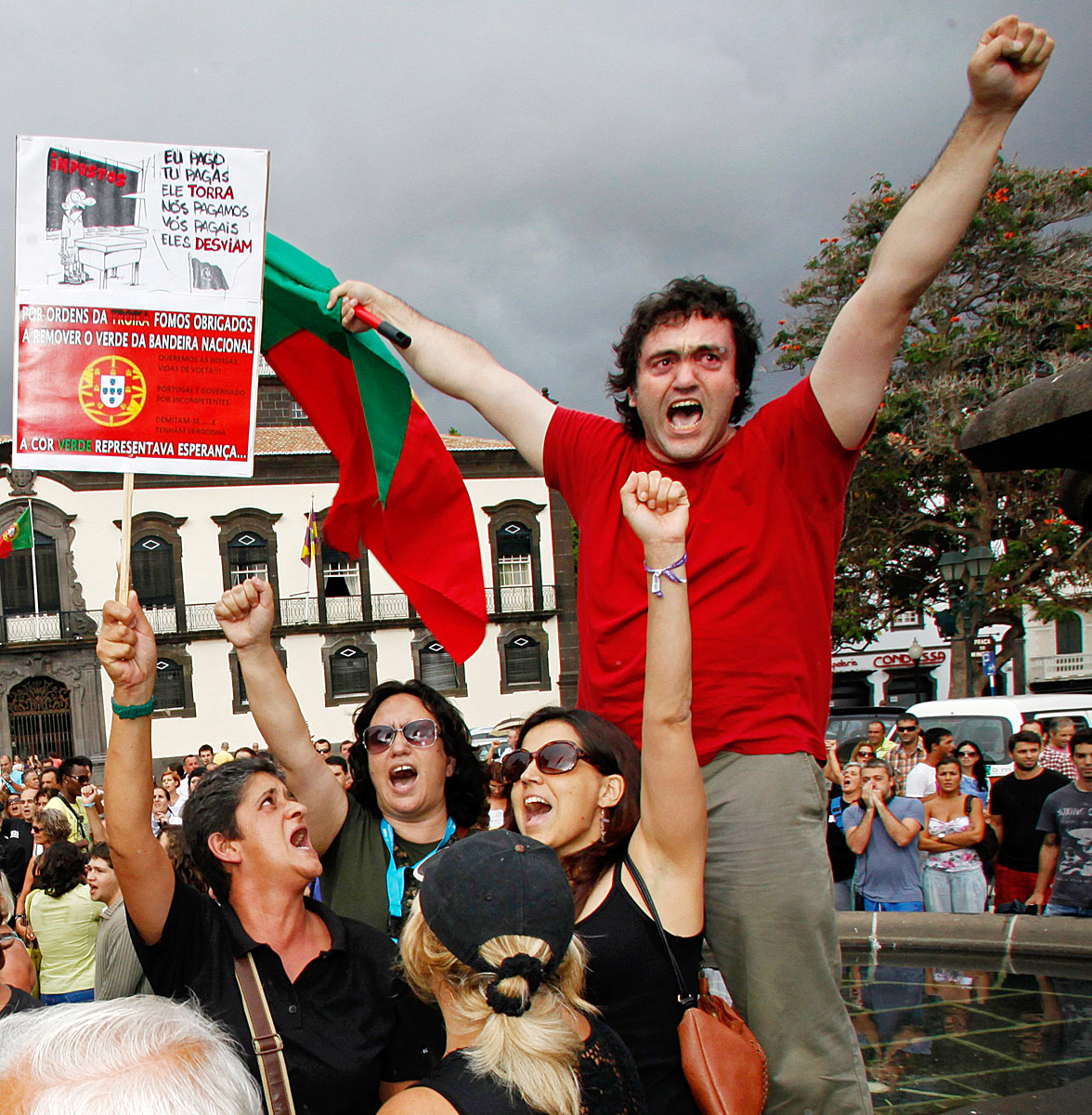 „Az IMF éhezés és szenvedés”– kiabálták a tiltakozók Madeira szigetén