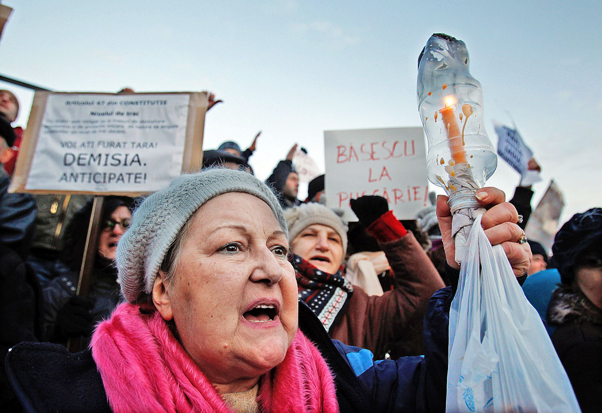 Az egészségügyi reform ellen is tüntettek januárban Bukarestben