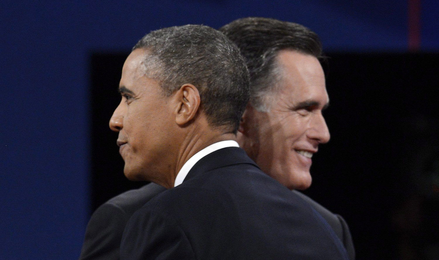 Obama és Romney a vita előtt. Hideg fejek, poénok