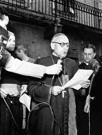 Mindszenty bíboros rádiónyilatkozata 1956. november 1-jén, szabadulása után 