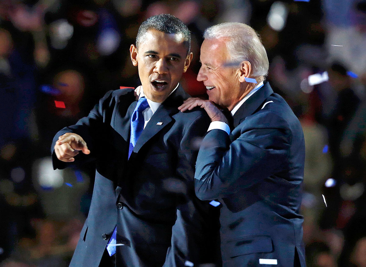 Alelnökével, Joe Bidennel. A régi-új elnök beszédében azt ígérte, a gazdaság talpra áll