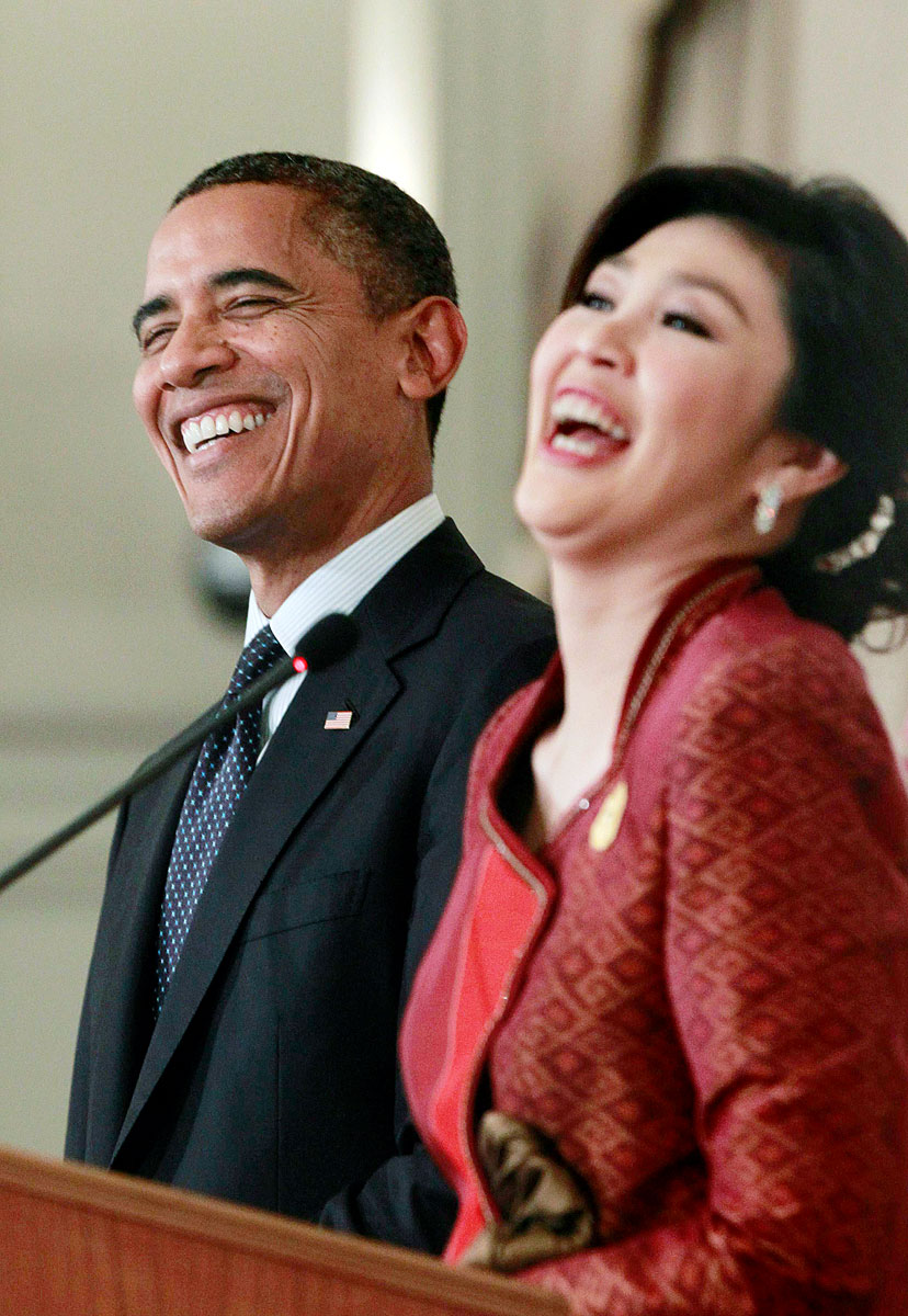 Barack Obama és Yingluck Shinawatra thaiföldi kormányfő Bangkokban