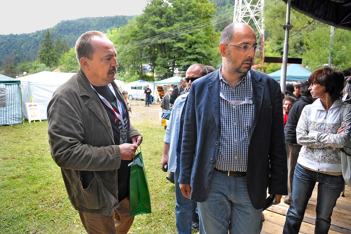 Németh Zsolt, a magyar kormány külügyi államtitkára és Kelemen Hunor Bálványoson