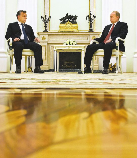 Orbán Viktor és Vlagyimir Putyin a Kremlben