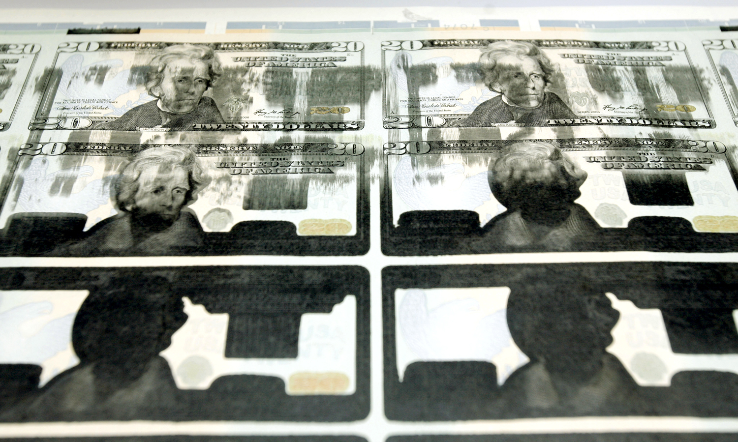 Húszdolláros bankjegyeket nyomnak Washingtonban