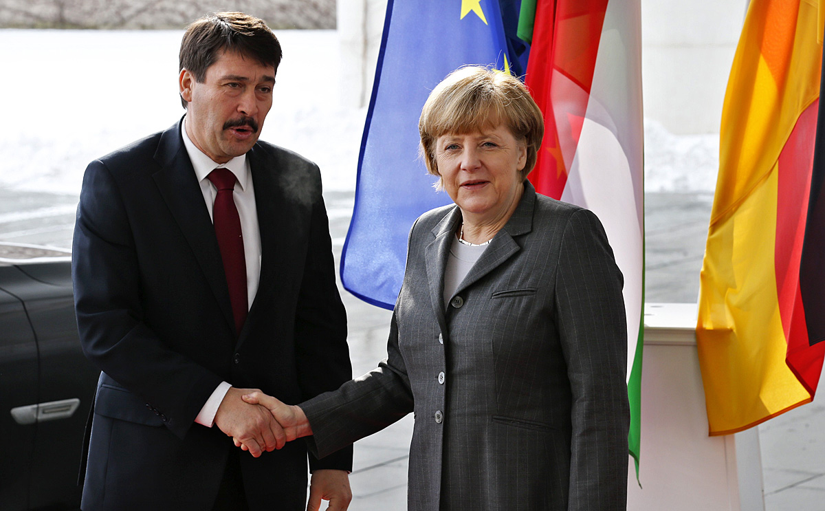 Áder János és Angela Merkel találkozója Berlinben