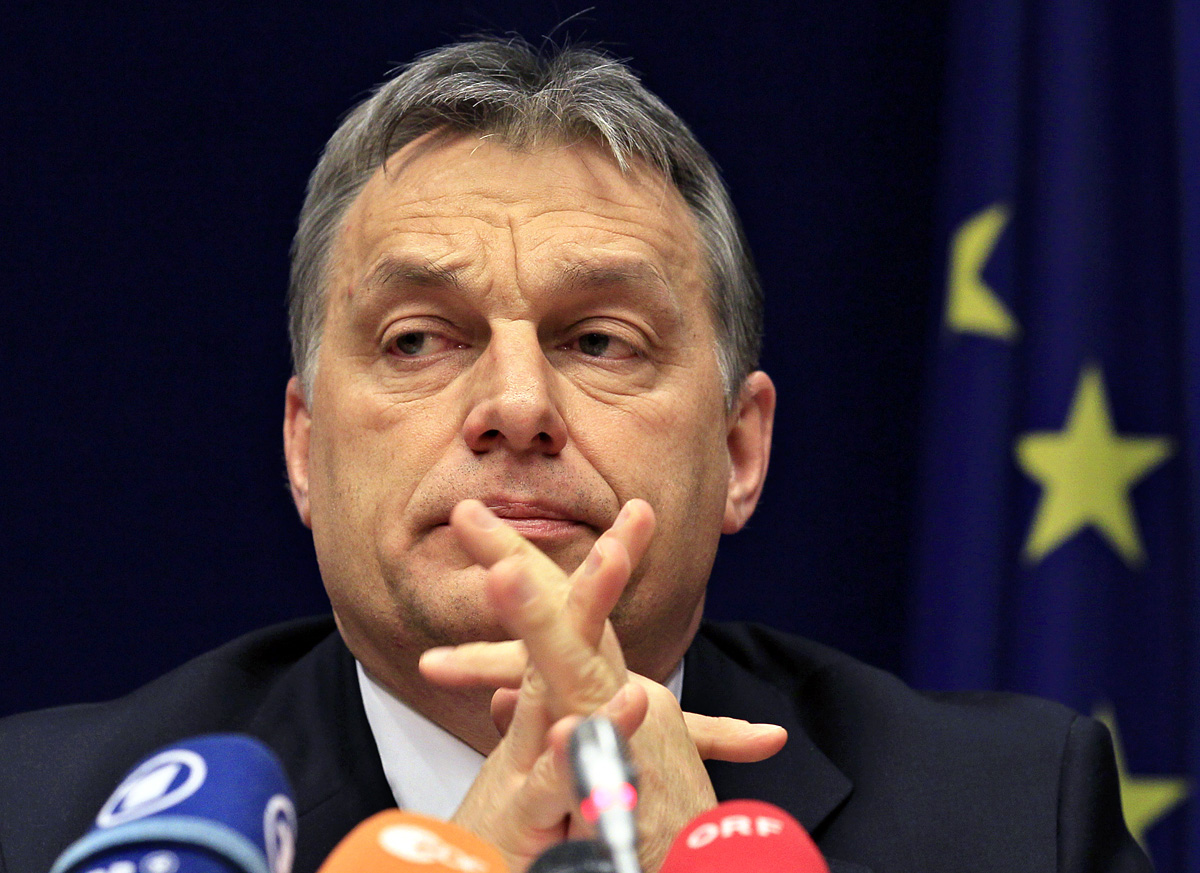 Orbán a nemzetközi sajtótájékoztatón 