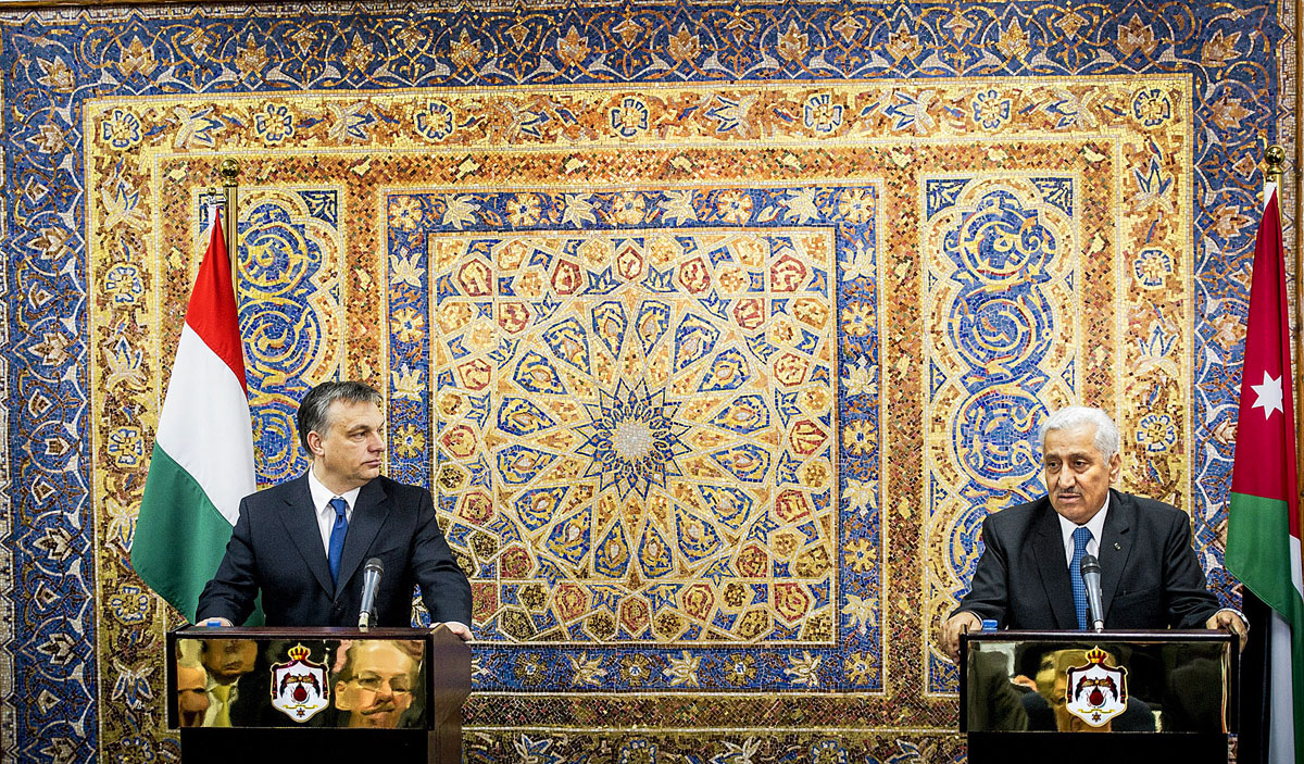 Orbán Viktor és Abdalláh Enszúr jordán kormányfő hét eleji találkozójuk után 