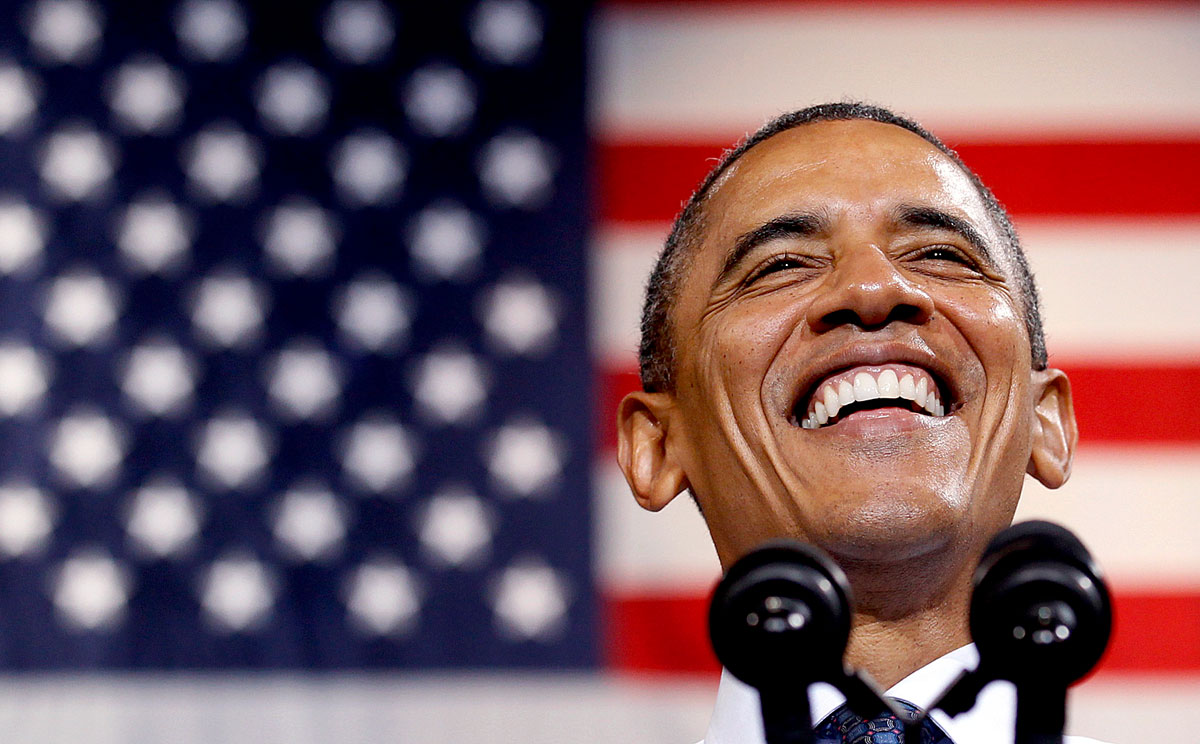 Barack Obama egy tavaly októberi kampánygyűlésen. Sokan bedőlnek