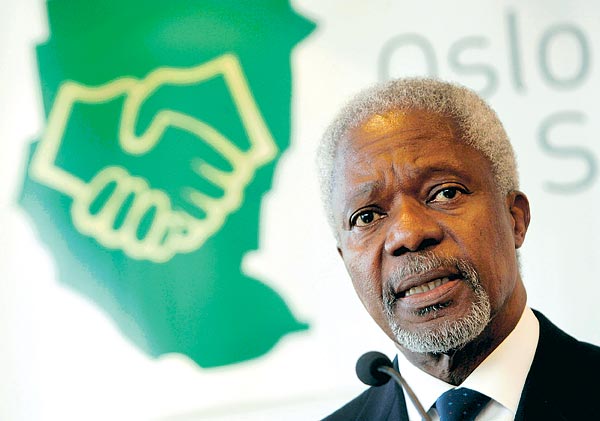 Kofi Annan az oslói Szudán-donorkonferencián
