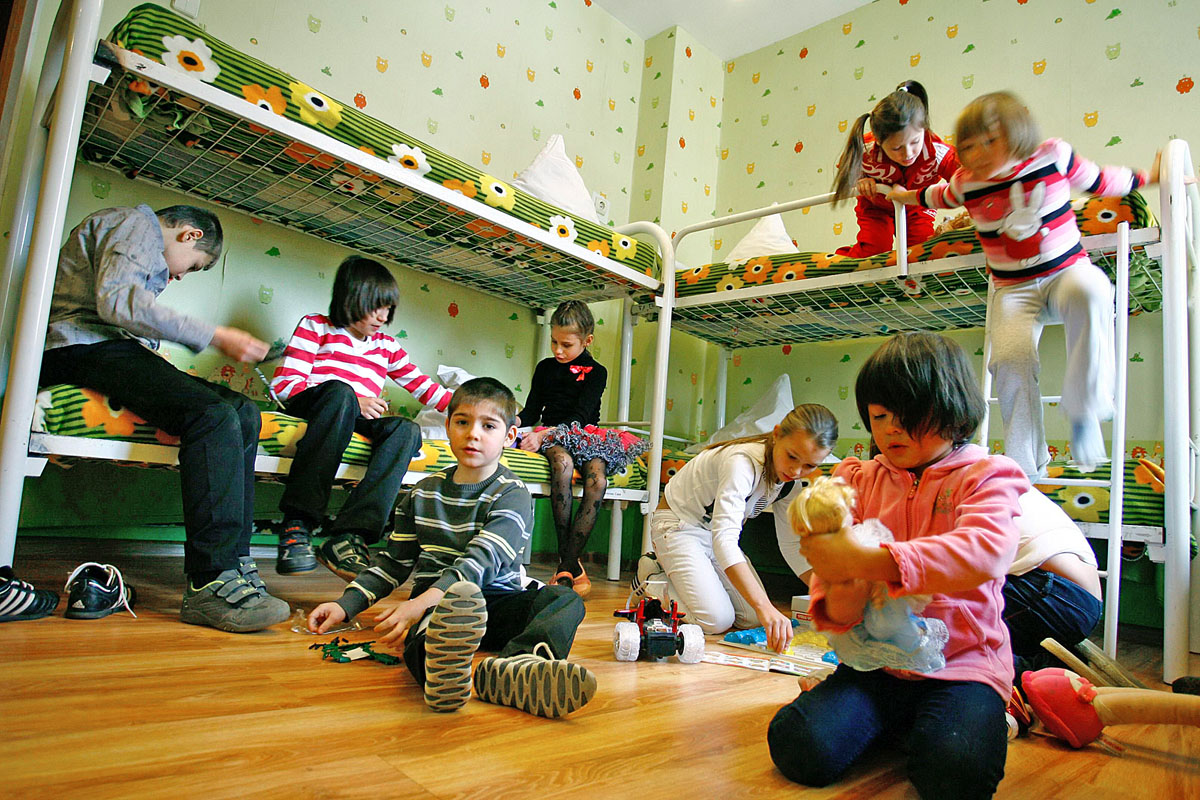 Árvaházi gyerekek Rosztov-na-Donu orosz városban