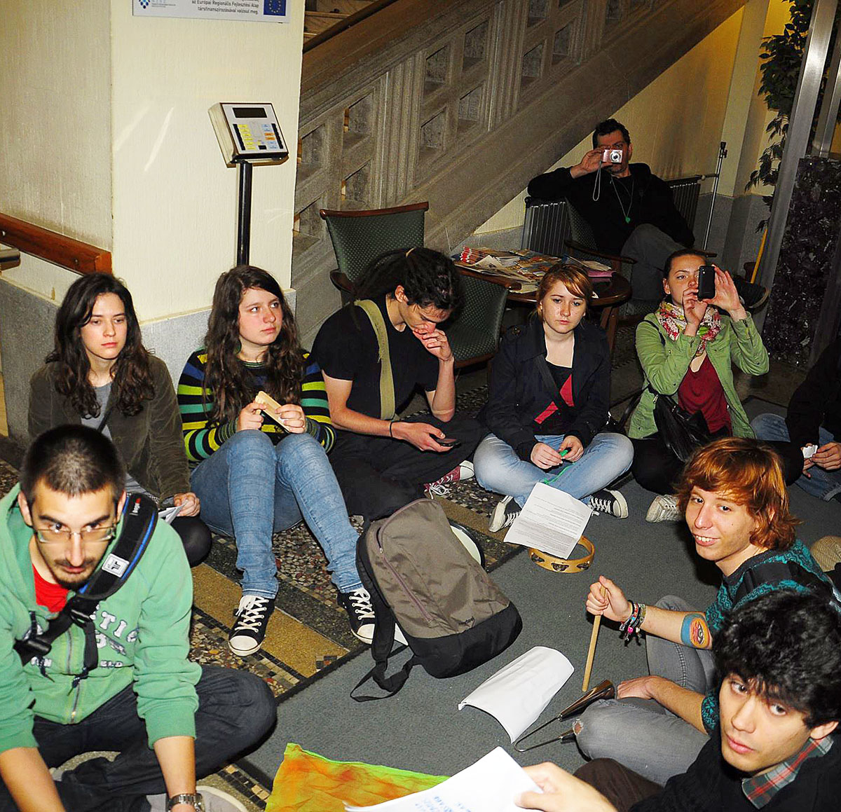 HaHa-aktivisták a minisztérium épületében