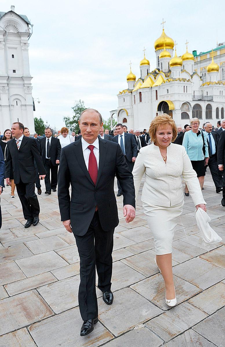 Az elnöki házaspár a Kremlben