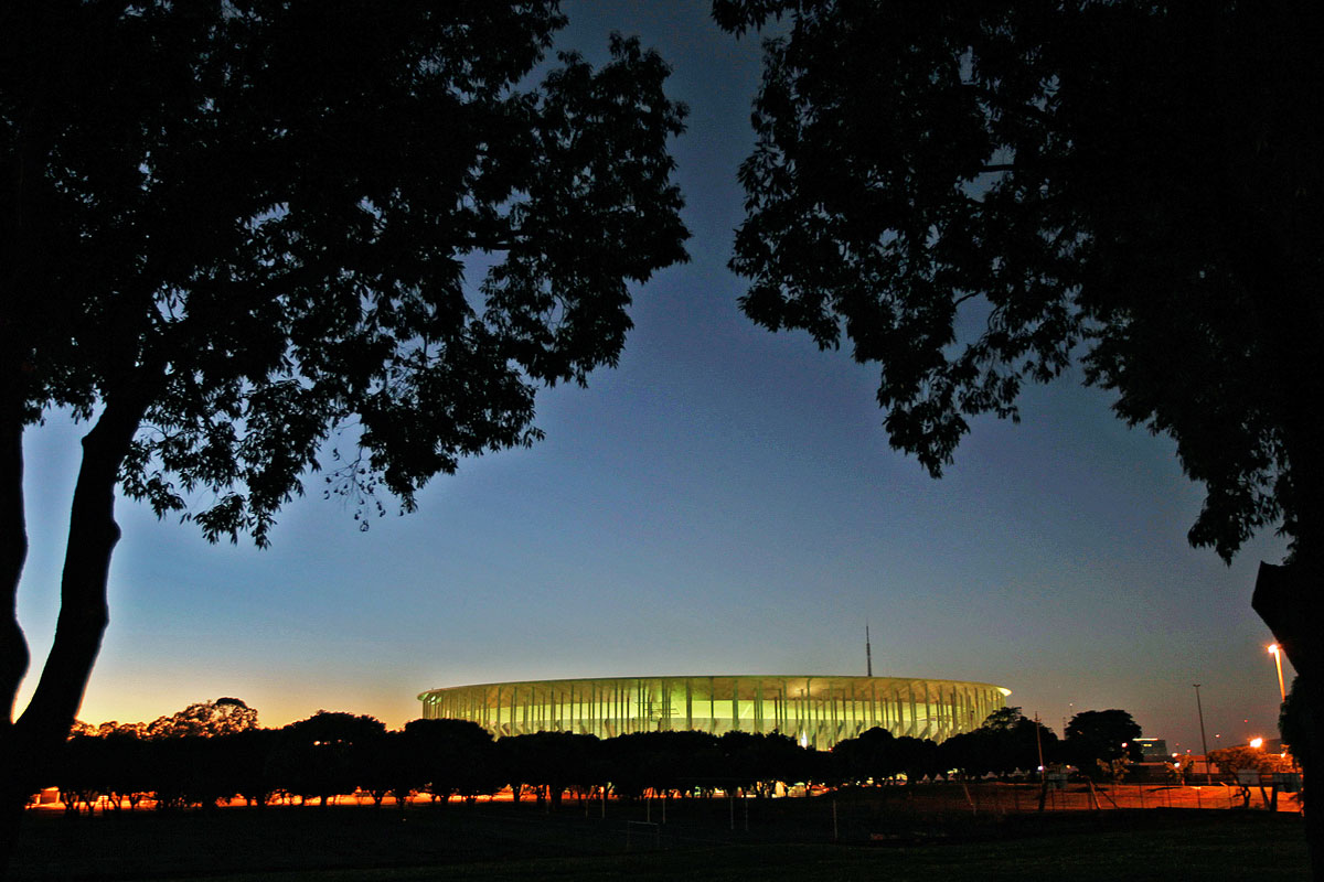 A nyitómérkőzés helyszíne, a legendás csatárról elnevezett brazíliavárosi Garrincha stadion