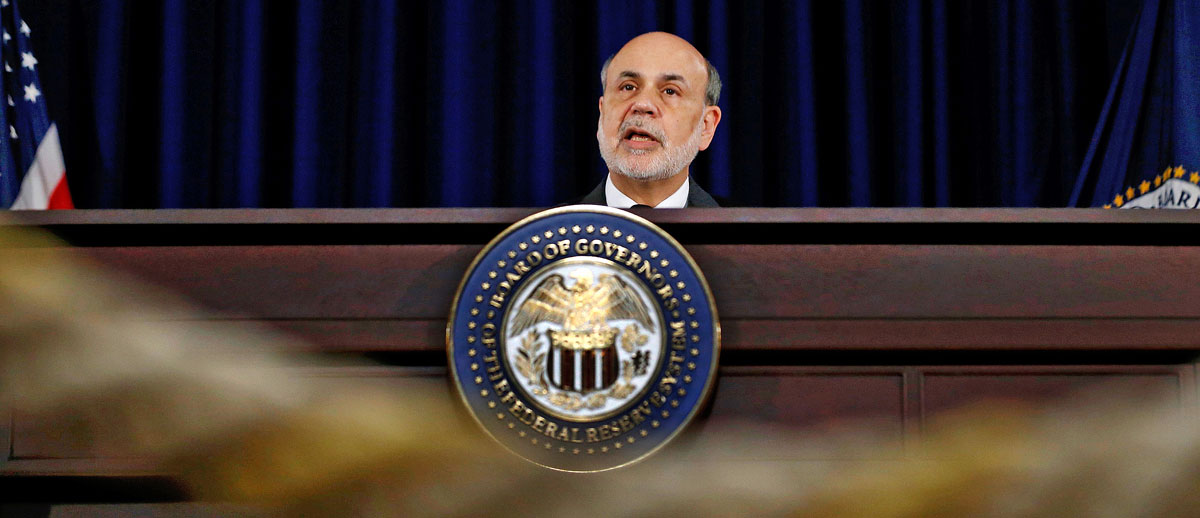 Ben Bernanke, a Fed elnöke a kétnapos ülést követő sajtótájékoztatón. Megkezdte a visszaszámlálást