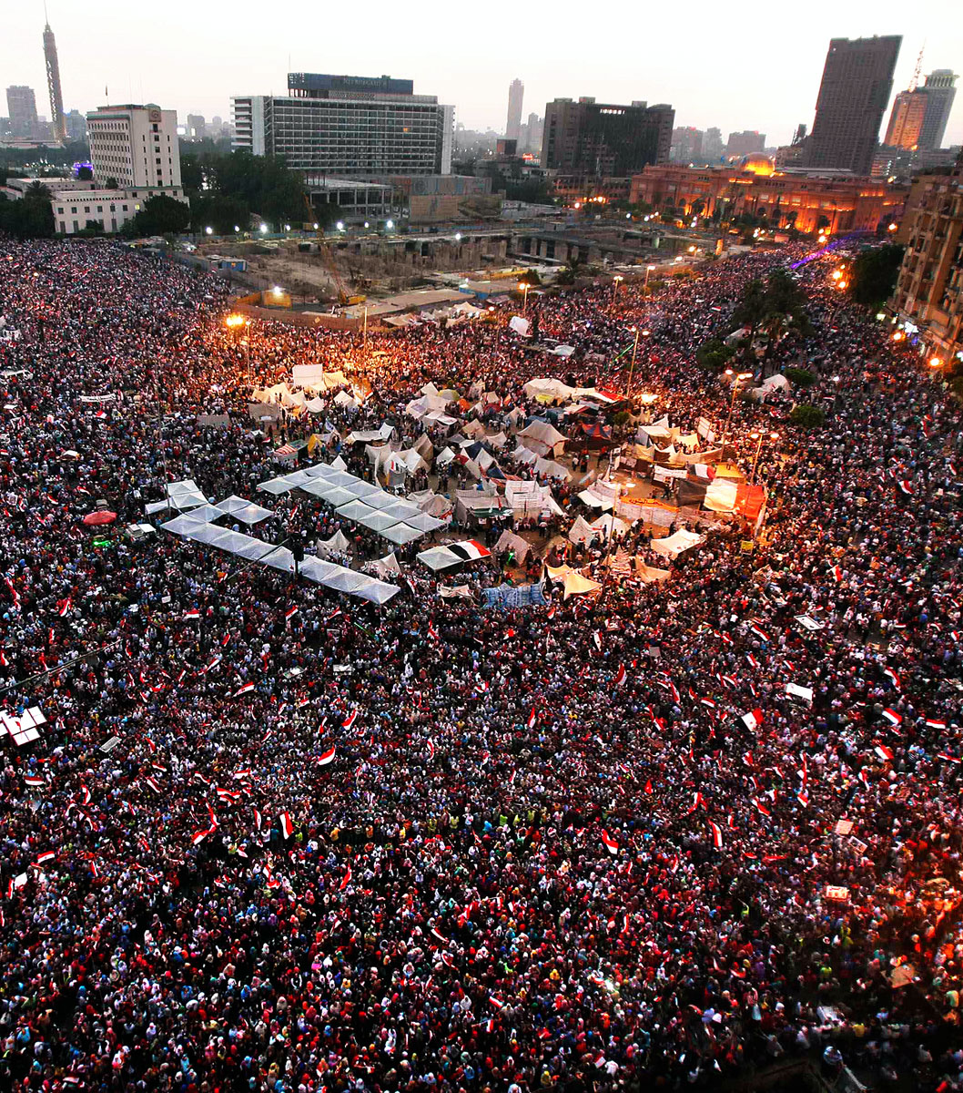 A Tahrir tér tegnap is zsúfolt volt