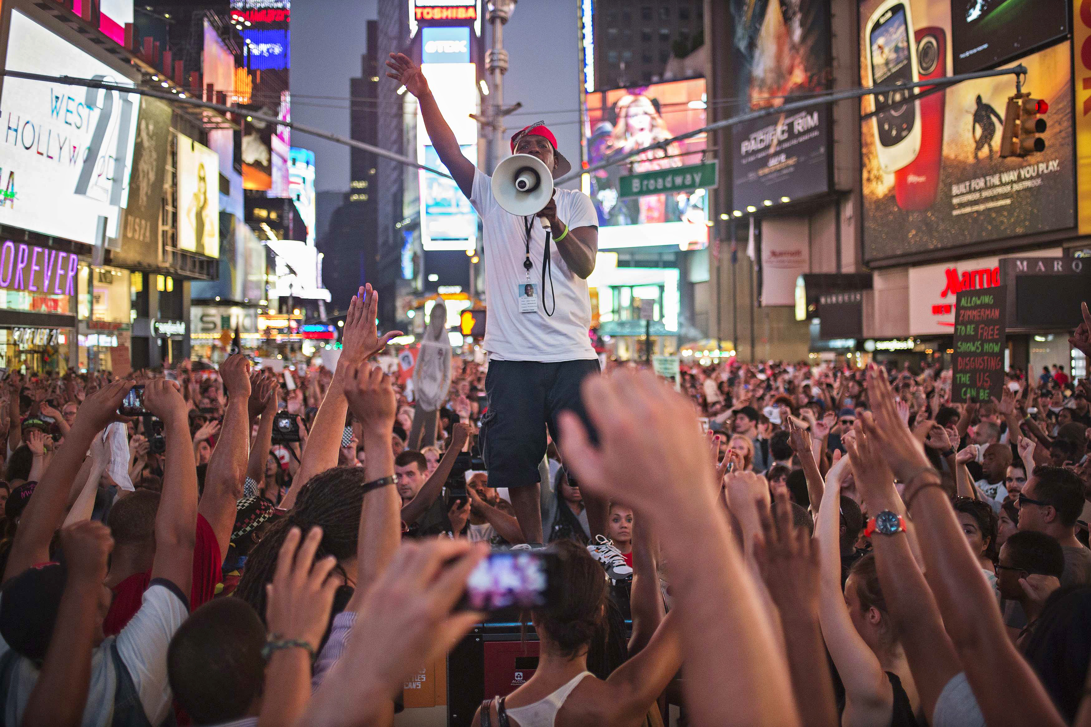 Tüntetés Martinért a New York-i a Times Square-en