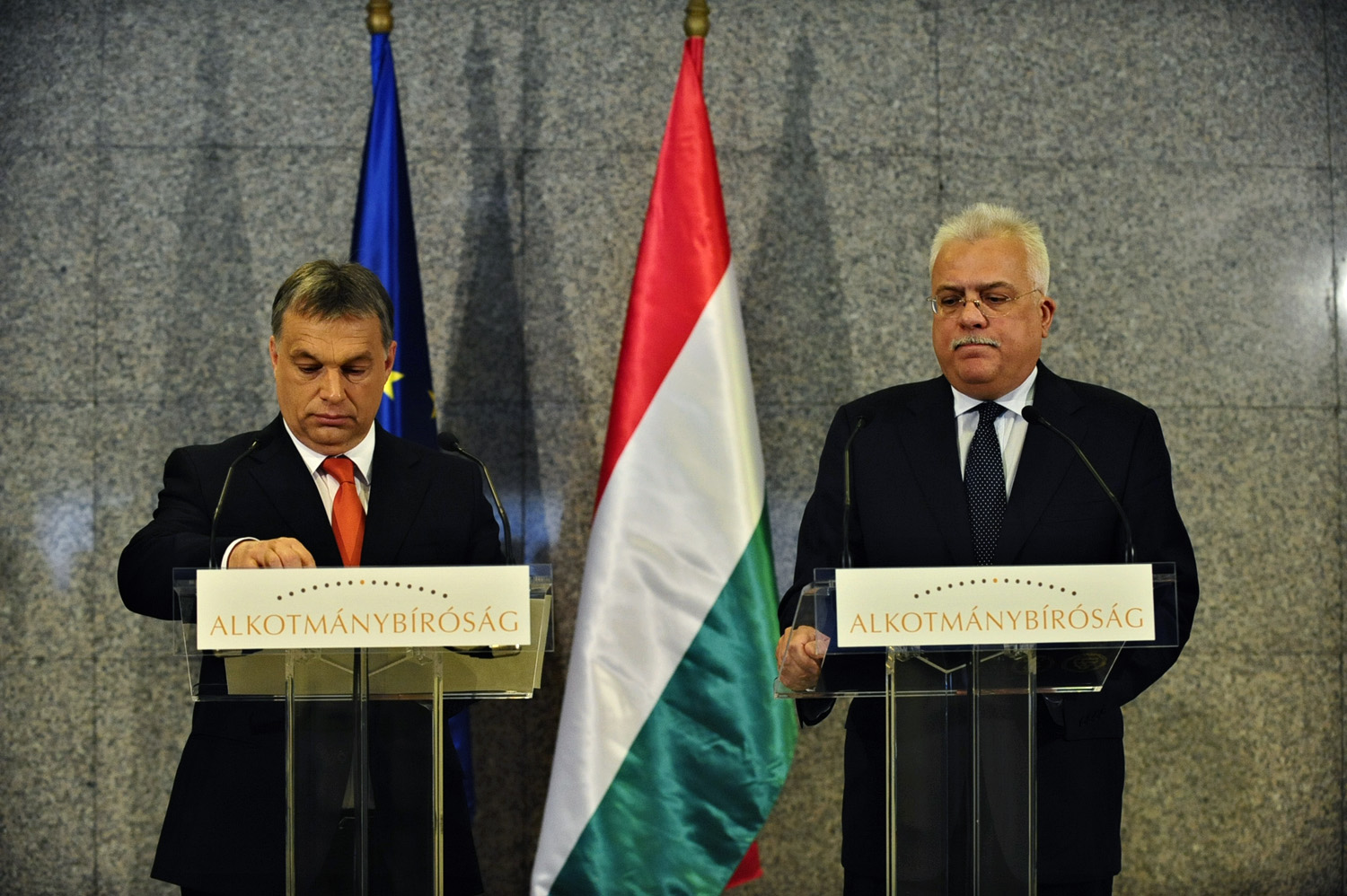 Orbán Viktor látogatóban Paczolay Péternél az Alkotmánybíróságon
