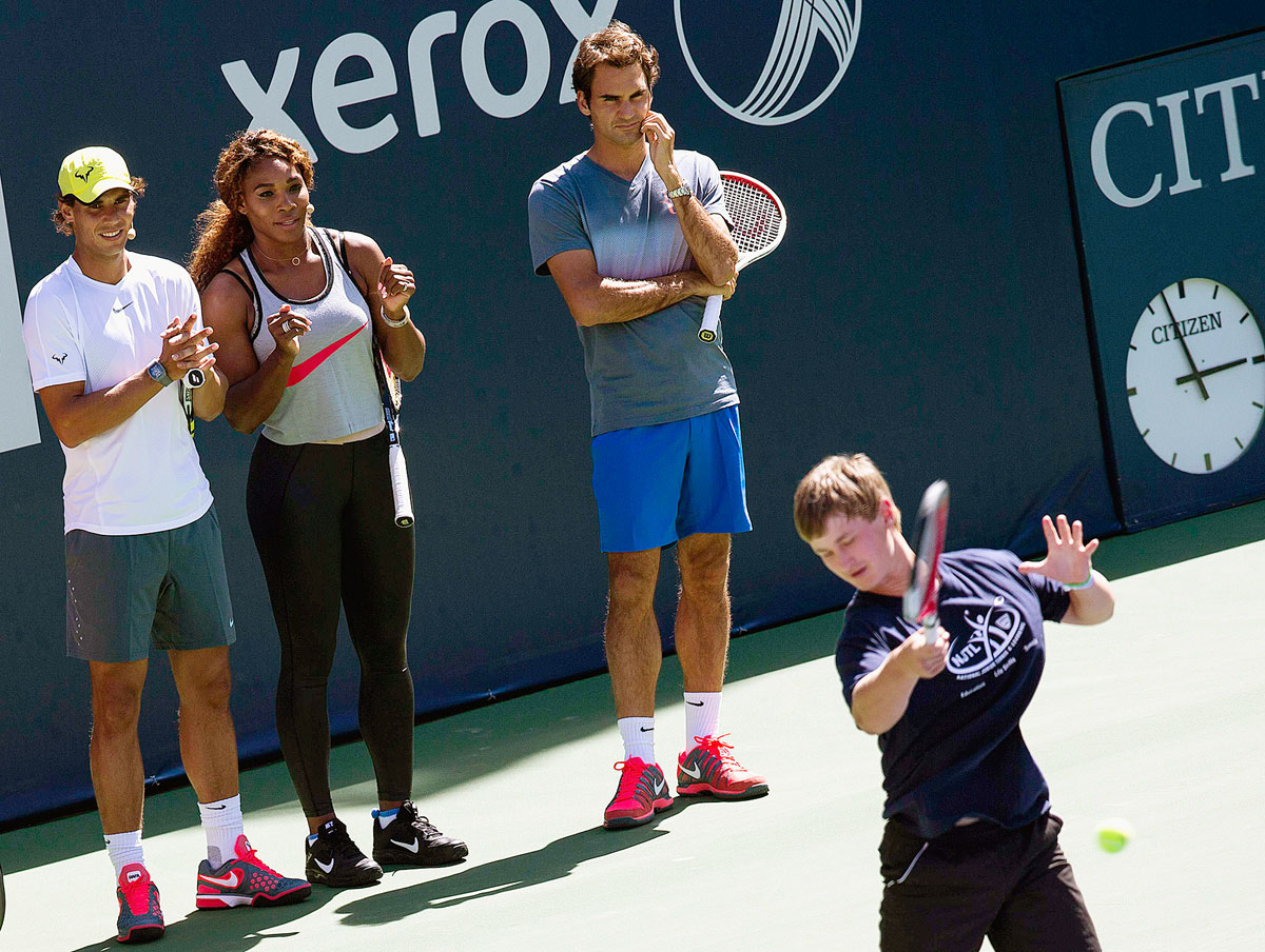Még civilek a pályán: Nadal, Serena Williams és Federer