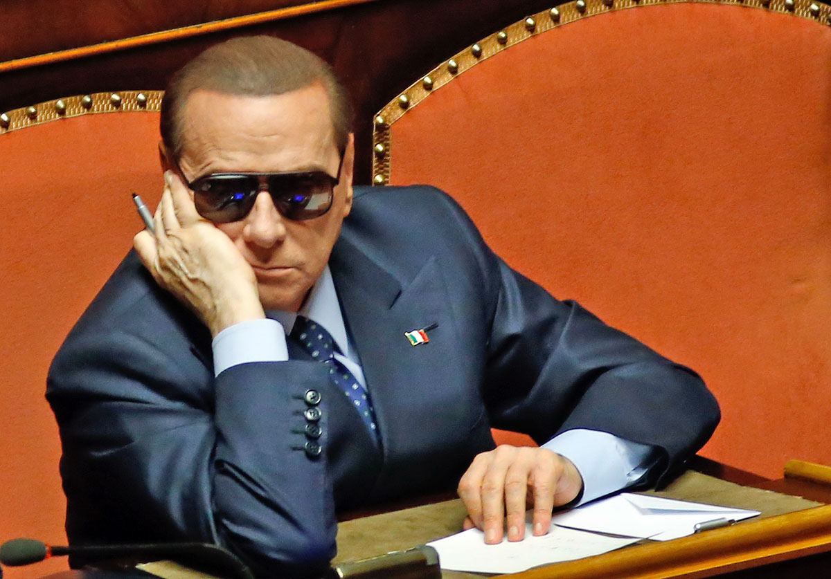 Berlusconi a római szenátusban
