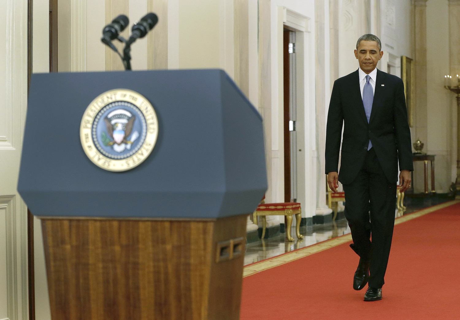 Barack Obama visszavett a háborús retorikából, kivár