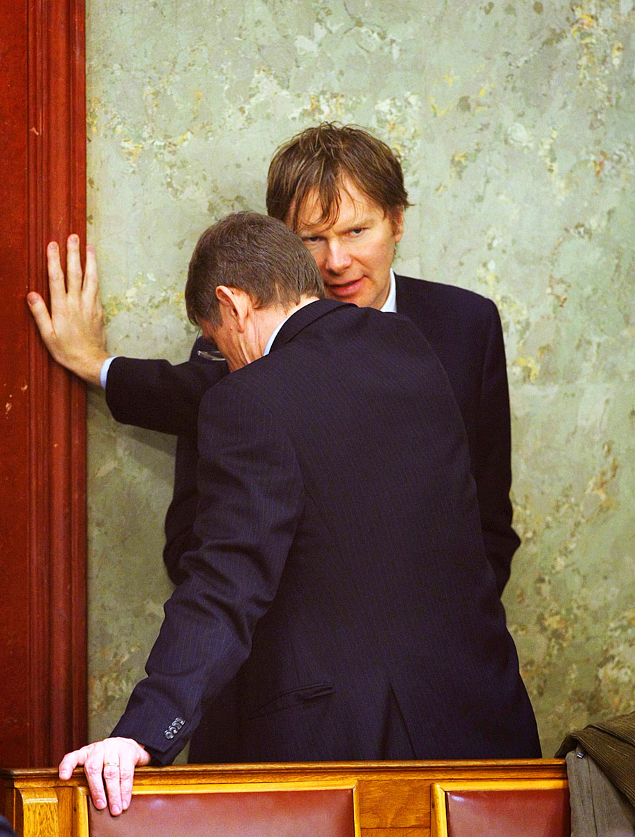 Gyurcsány Ferenc és Fodor Gábor 2009-ben a parlamentben